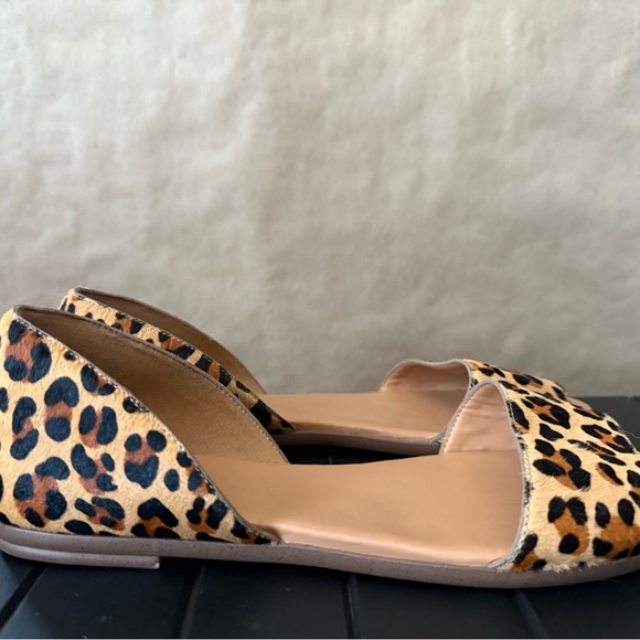 J.Crew Morgan leopard calf hair peeptoe flats - Picture 2 of 5